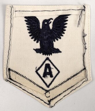 U.S. Navy rating arm badge " A" on white