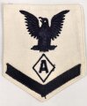 U.S. Navy rating arm badge " A" on white