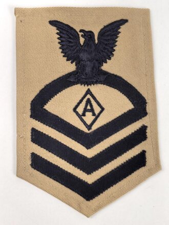 U.S. Navy rating arm badge " A" on khaki backing