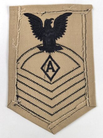 U.S. Navy rating arm badge " A" on khaki backing