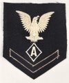 U.S. Navy rating arm badge " A" on dark blue backing