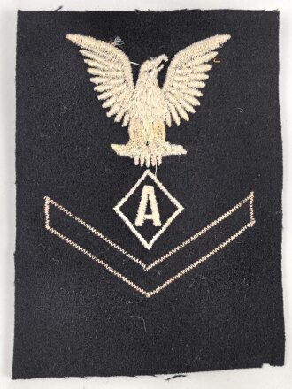 U.S. Navy rating arm badge " A" on dark blue...