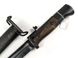 Norwegen,  Seitengewehr Modell  84/98 der Wehrmacht aptiert für Modell 1957 Selbstladegewehr mit Tragehaken für ein U.S. Lochkoppel