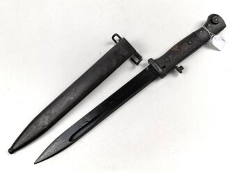 Norwegen,  Seitengewehr Modell  84/98 der Wehrmacht aptiert für Modell 1957 Selbstladegewehr mit Tragehaken für ein U.S. Lochkoppel