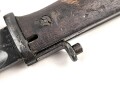 Norwegen,  Seitengewehr Modell  84/98 der Wehrmacht aptiert für Modell 1957 Selbstladegewehr mit Tragehaken für ein U.S. Lochkoppel