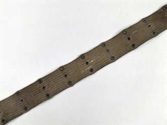 U.S. Army pistol belt, khaki, most likely WWII era, uncleaned