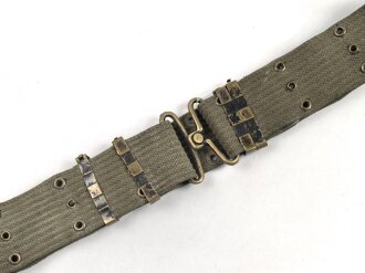 U.S. Army M-1956 pistol belt. Used, total length as is 102cm