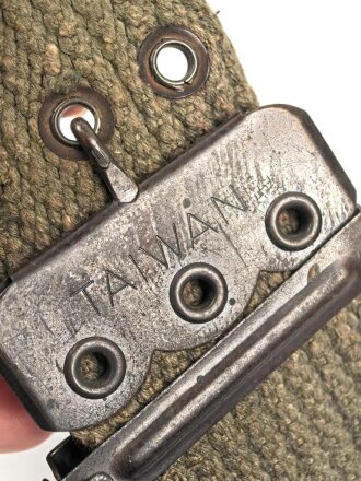 U.S. M-1956 pistol belt. Private purchase, buckel marked " TAIWAN" Used, total length as is 94cm