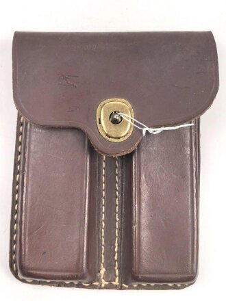 U.S. Brown leather magazine pouch, private purchase, good...