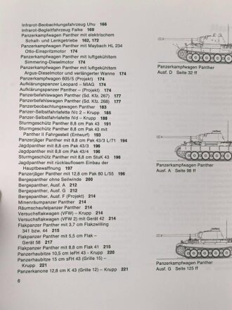 "Der Panzer-Kampfwagen Panther und seine Abarten" Erweiterter Band 9 der Serie Militärfahrzeuge, 335 Seiten, ca. DIN A4, gebraucht