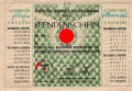 "Spinnstoff-, Wäsche- u. Kleidersammlung 1944" Spendenschein, DIN A6