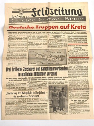 Feldzeitung "Deutsche Truppen auf Kreta" Nummer 264 vom 25. Mai 1941 Herausgeber: Propaganda-Kompanie