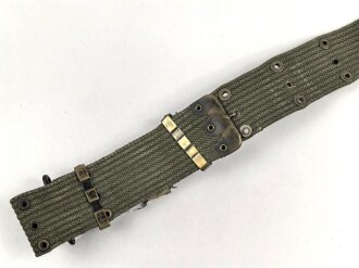 U.S. Army M-1956 pistol belt. Well used, total length as is 80cm