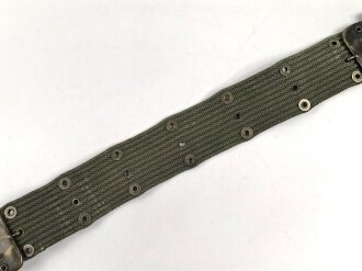 U.S. Army M-1956 pistol belt. Well used, total length as is 80cm