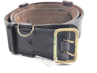 U.S. Army "Sam Browne Belt" blackened leather,...