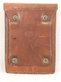 U.S. Army brown leather pistol magazine pouch " Q.M.C. Jeff. 1922 H.E.K."