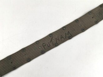 U.S. Army pistol belt, total lenght as is 102 cm, used