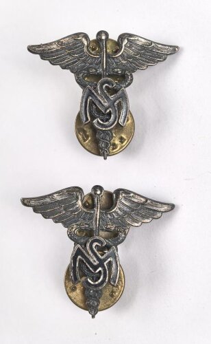 U.S.Army Medical service collar device, pair