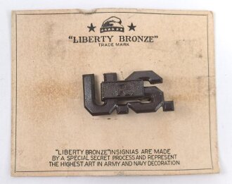 U.S.Army  Reserves (activated reserve units) collar device, " Liberty Bronze"