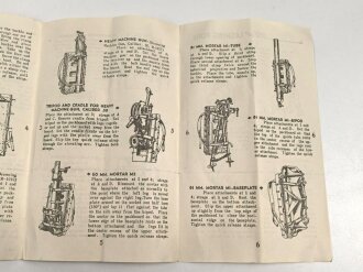 U.S. Army 1944 dated "General Instructions "Use of the Packboard"  used