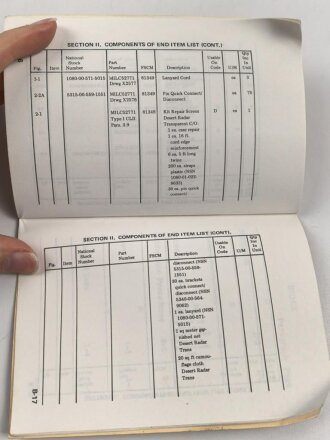 U.S. Army Technical Manual 5-1080-200-10 "Camouflage Screen System" used, U.S. 1985 dated