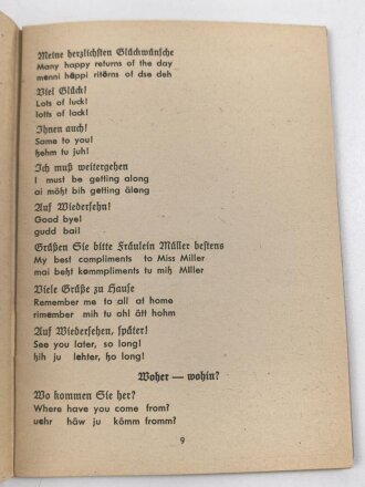 "Yes Sir" - Englische Ausdrücke und Redewendungen die Sie täglich brauchen, Deutsch/englisch, datiert 1945 