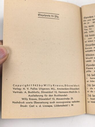 "Yes Sir" - Englische Ausdrücke und Redewendungen die Sie täglich brauchen, Deutsch/englisch, datiert 1945 