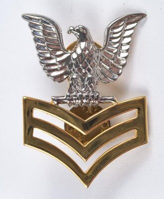 U.S.Navy Collar Device, silver/ gold, 42mm high