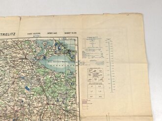 U.S. Army map, Germany "Neustrelitz" Size: 89 x 71 cm, 1943 dated