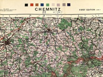 U.S. Army map, Germany "Chemnitz" Size: 76 x 66...