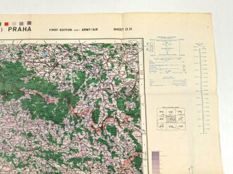 U.S. Army map, Central Europe "Praha" Size: 76 x 66 cm, 1943 dated