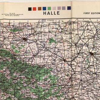 U.S. Army map, Germany "Halle" Size: 76 x 66 cm, 1943 dated