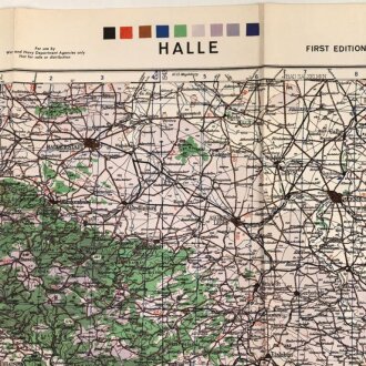 U.S. Army map, Germany "Halle" Size: 76 x 66...