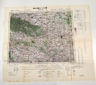 U.S. Army map, Germany "Halle" Size: 76 x 66...