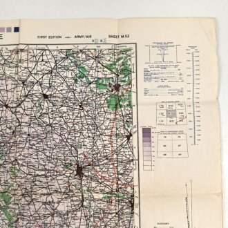 U.S. Army map, Germany "Halle" Size: 76 x 66 cm, 1943 dated