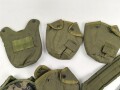 Nine pieces IMPORT Canteen covers and suspenders, NO original U.S. material