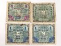 Alliierte Militärbehörde, 4 Geldscheine Serie 1944 Besatzungsgeld