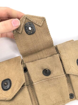 U.S. Army , 1918 dated Cartridge belt M-1910. Field modified, one pocket cut down, used, good condition