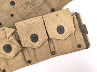 U.S. Army , 1918 dated Cartridge belt M-1910. Field modified, one pocket cut down, used, good condition