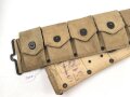 U.S. Army , 1918 dated Cartridge belt M-1910. Field modified, one pocket cut down, used, good condition