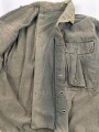 U.S. Army WWII Jacket, HBT, with gas flap. Well used, size 38R