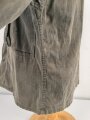 U.S. Army WWII Jacket, HBT, with gas flap. Well used, size 38R