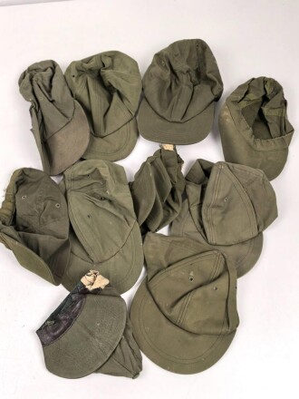 U.S. Army, 10 x Cap , field, hot weather. Uncleaned, 1960 and 70`s mix