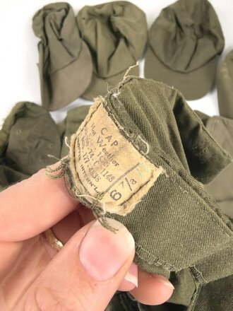 U.S. Army, 10 x Cap , field, hot weather. Uncleaned, 1960...