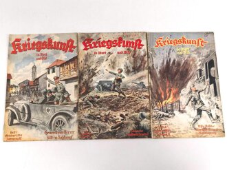 3 Ausgaben "Kriegskunst in Wort und Bild",...