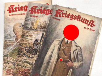 3 Ausgaben "Kriegskunst in Wort und Bild", gebraucht, DIN A5