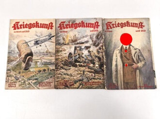 3 Ausgaben "Kriegskunst in Wort und Bild",...