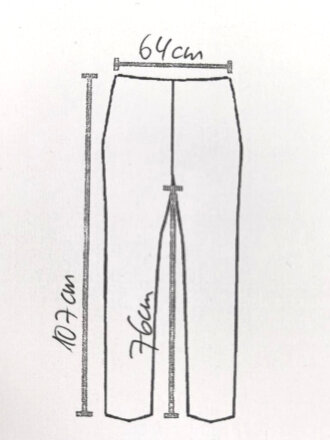 Dunkelblaue Hose für weibliches Personal. Alter und Verwendung unbekannt