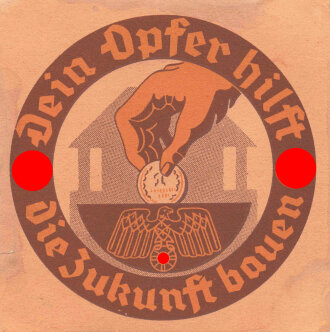 Winterhilfswerk Türplakette März 1935, Breite 100mm