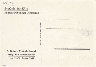 Winterhilfswerk Ansichtskarte "Tag der Wehrmacht...